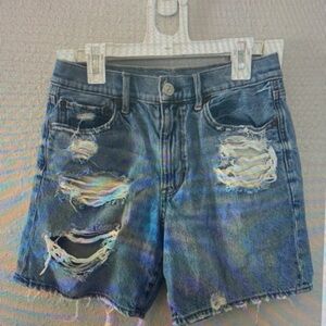 Distressed Denim Shorts